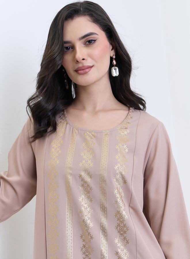 أميرة جلابية بطبعة ذهبية - Image 3